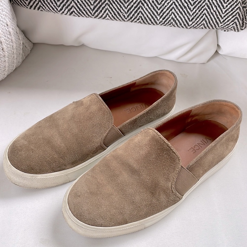 SALE ✨Vince Brown Suede Slip-On Sneakers